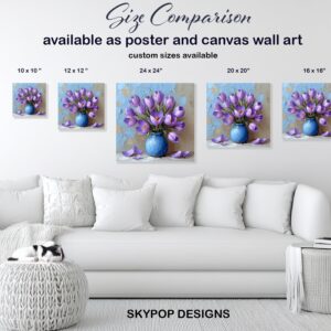 Purple Crocus Vase Art