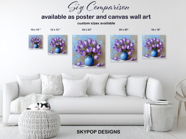 Purple Crocus Vase Art
