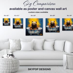 Bear Bathtub Bliss Art