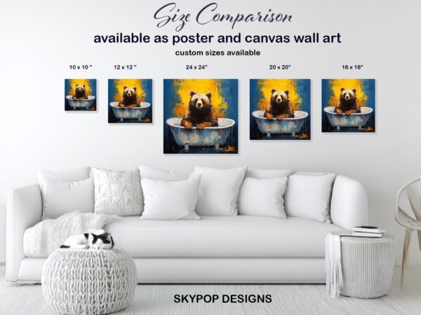 Bear Bathtub Bliss Art