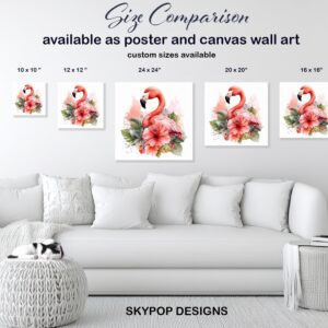 Flamingo Flower Paradise Art