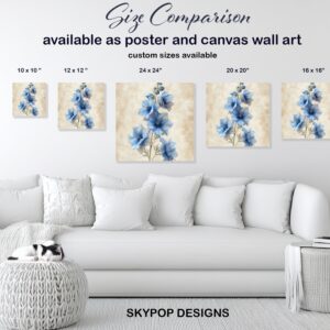 Delphinium Blooms Art