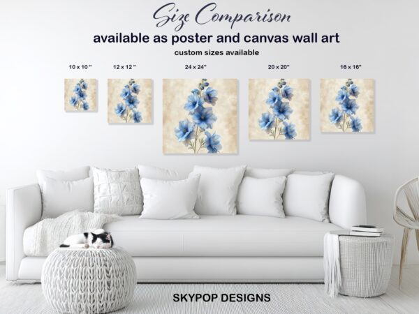 Delphinium Blooms Art