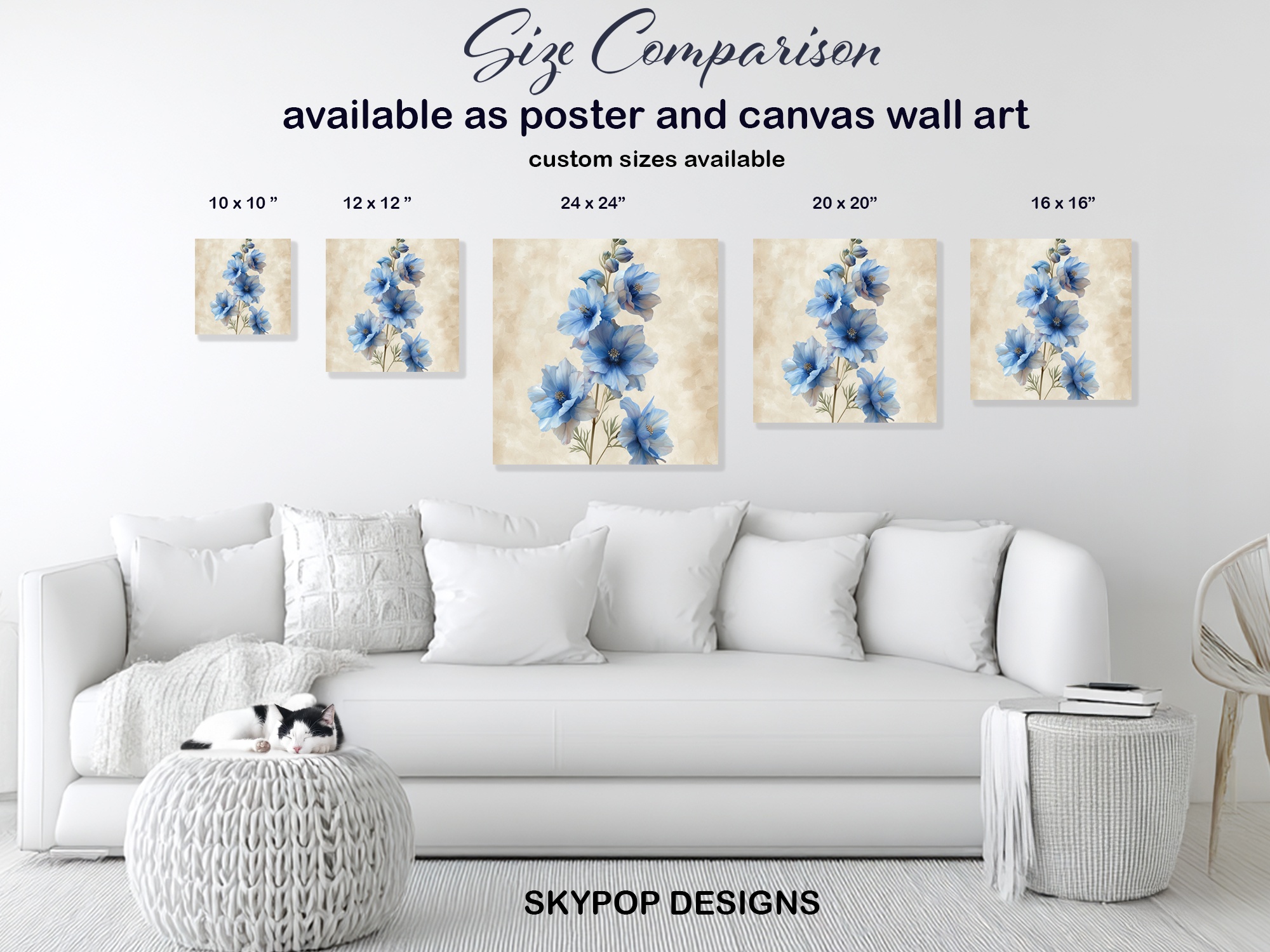 7.jpg Delphinium Blooms Art