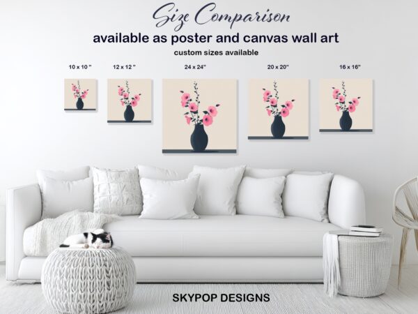 Pink Hibiscus Vase Art
