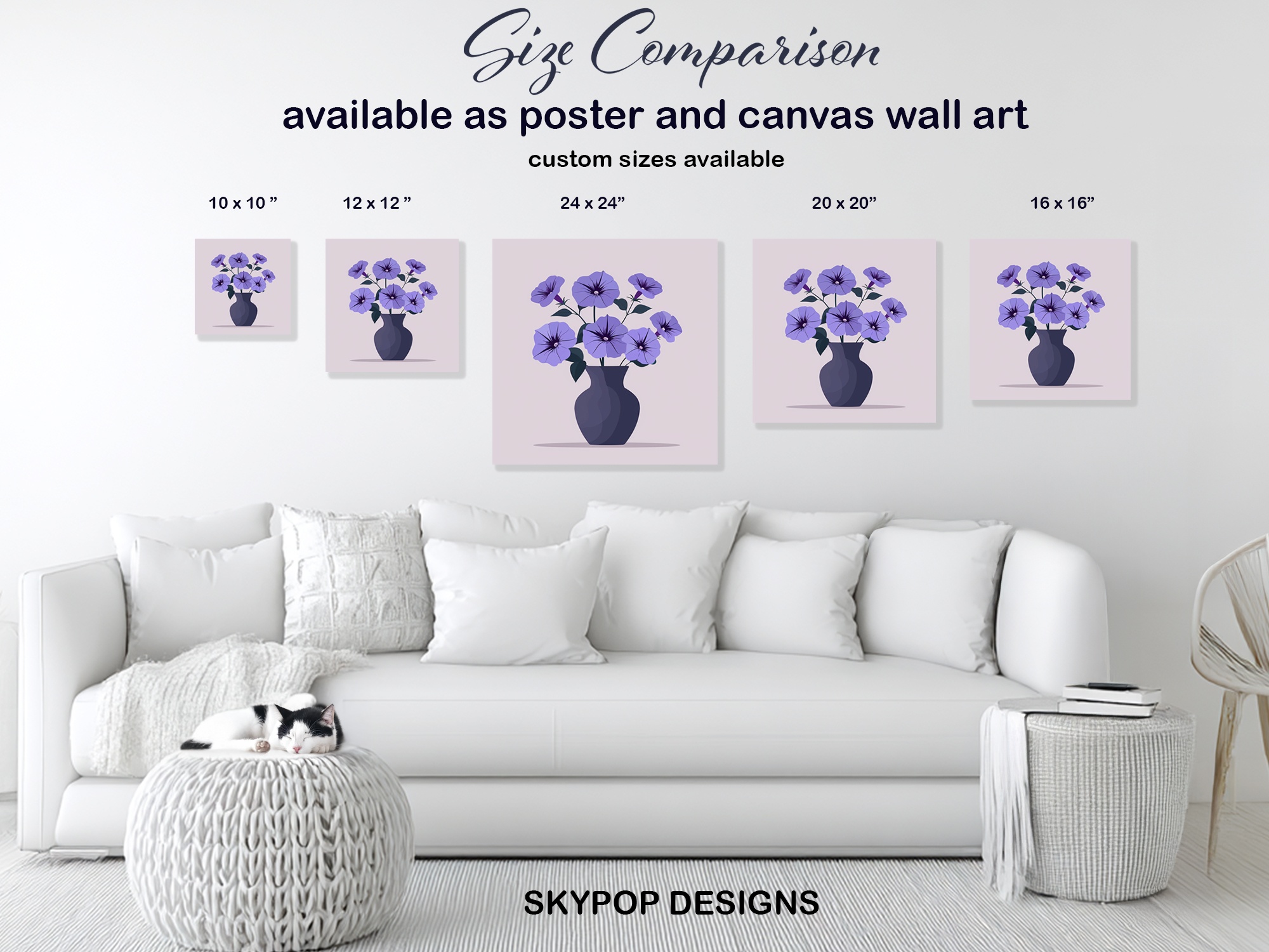 7.jpg Purple Petunias Vase Art