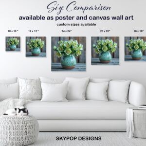 Hellebore Blooms Vase Art