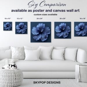 Blue Hibiscus Art