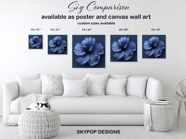 Blue Hibiscus Art