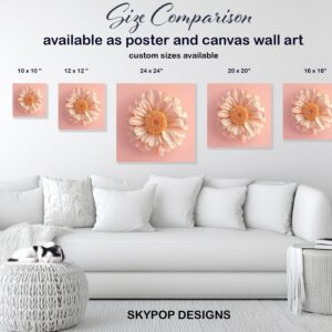 Peachy Dahlia Bloom Art