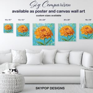 Marigold Bloom Art