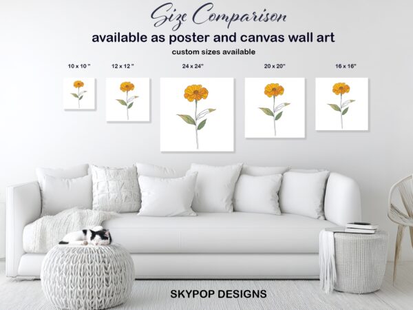 Marigold Bloom Art