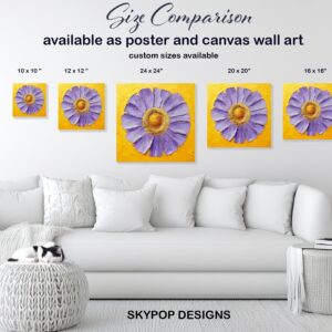 Purple Daisy Art