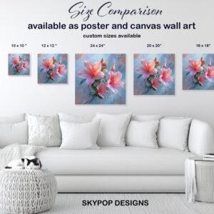Pink Azalea Blooms Art