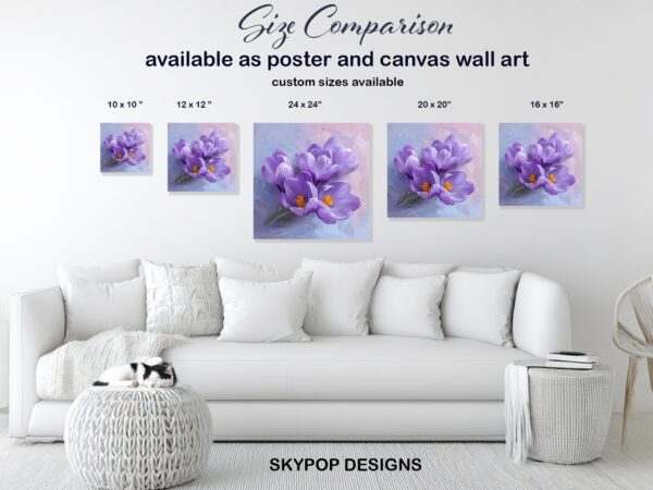 Crocus Blooms Floral Art