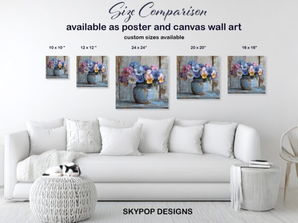Pansy Vase Art