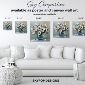 White Anemone Bouquet Art