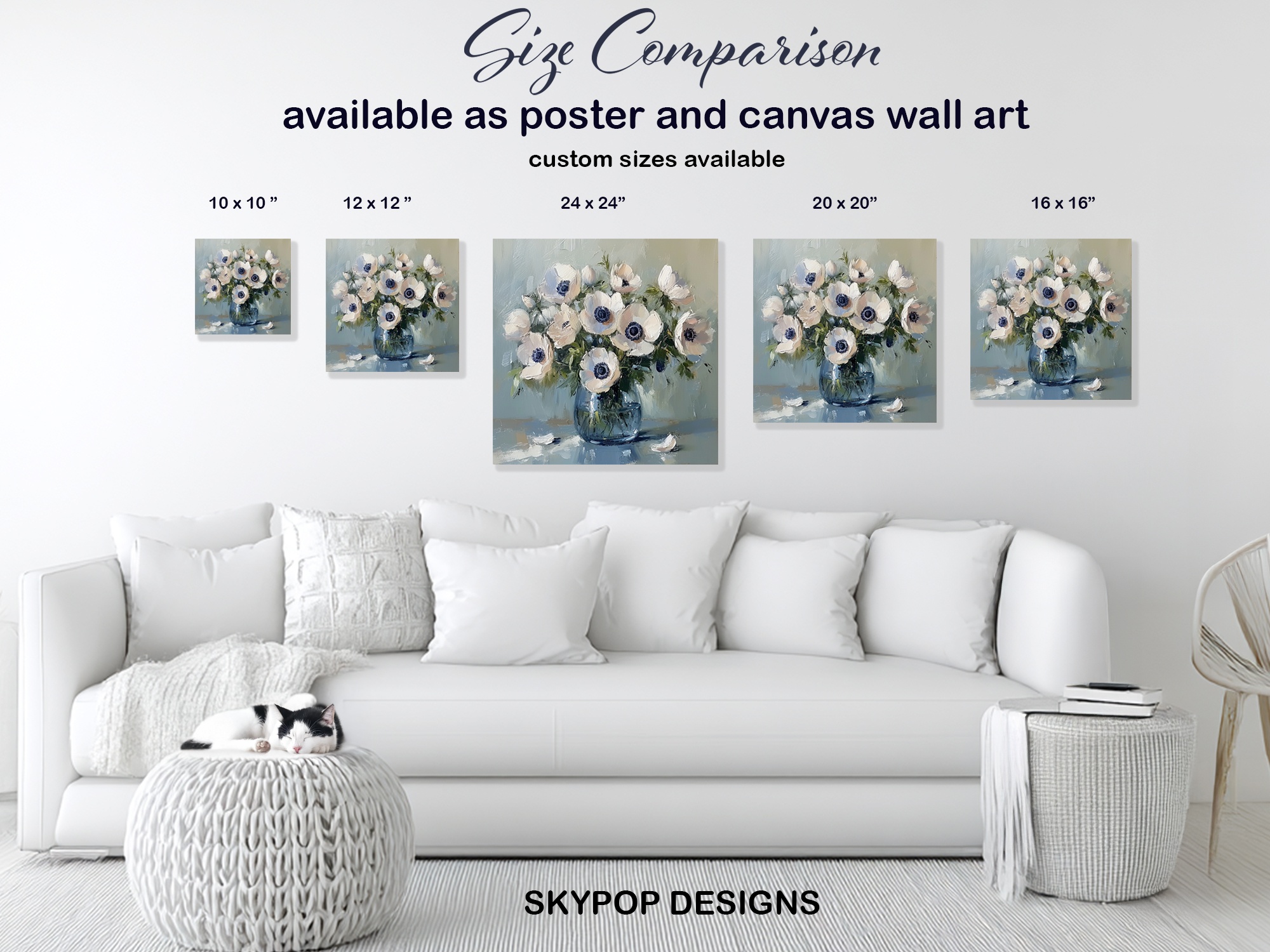 7.jpg White Anemone Bouquet Art