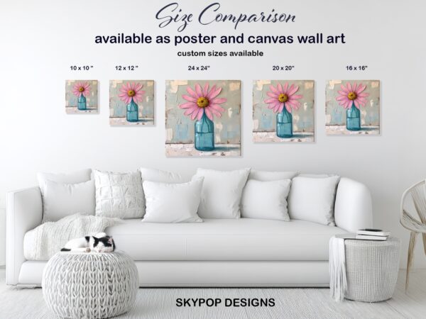 Pink Daisy Art