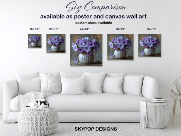 Purple Petunia Bouquet Art
