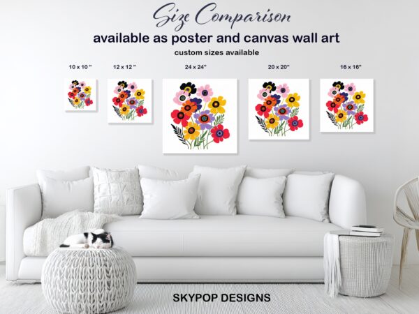 Anemone Floral Bouquet Art