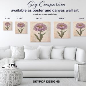 Pink Aster Bloom Art