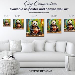 Panda Bookworm Art