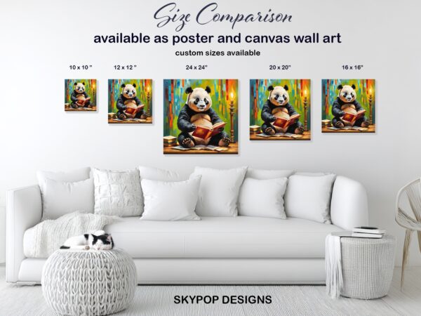 Panda Bookworm Art