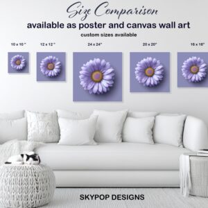 Purple Daisy Art
