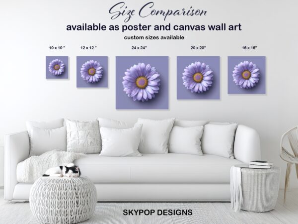 Purple Daisy Art