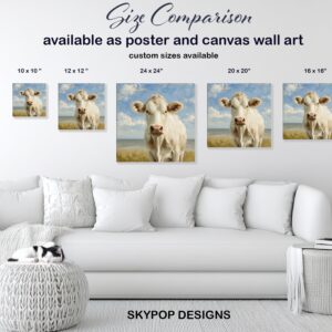 Highland Cow In The Field Art
