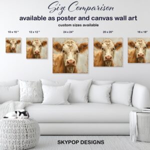 Highland Cow Portrait Art