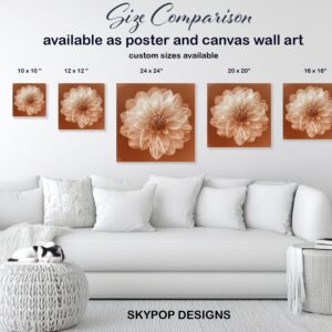 Dahlia Bloom Art Poster or Canvas