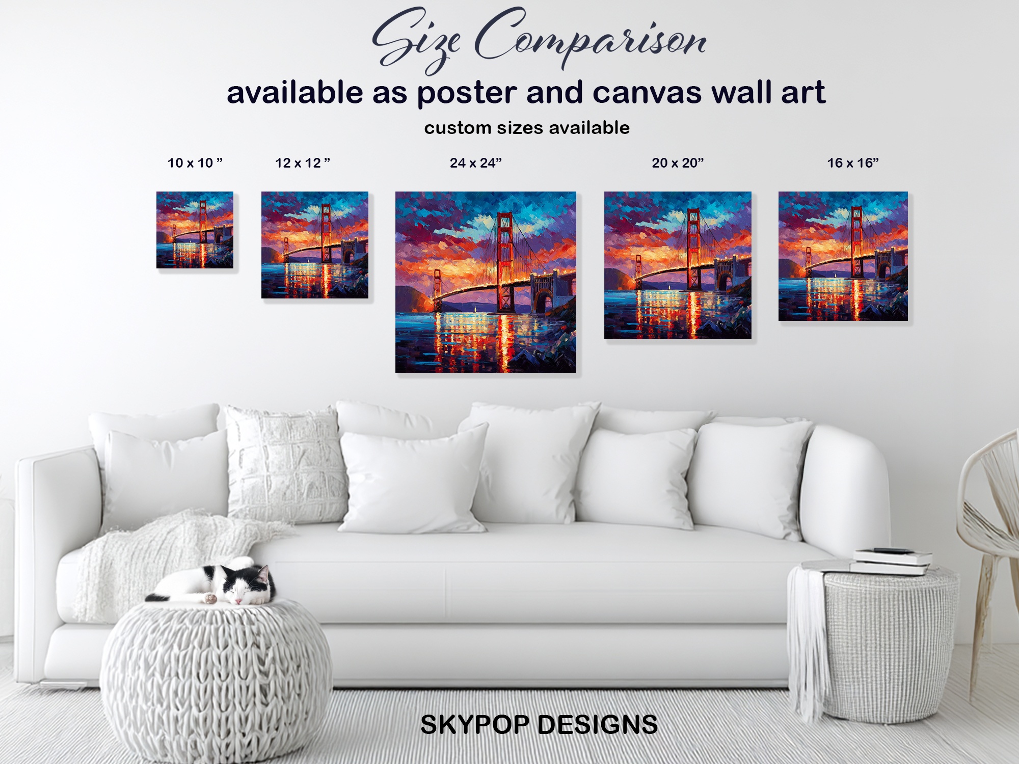 7.jpg Golden Gate Bridge Sunset Art