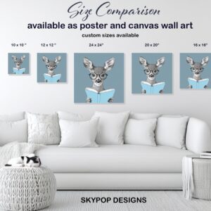 Deer Reading Art