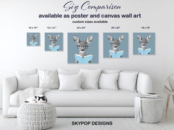 Deer Reading Art