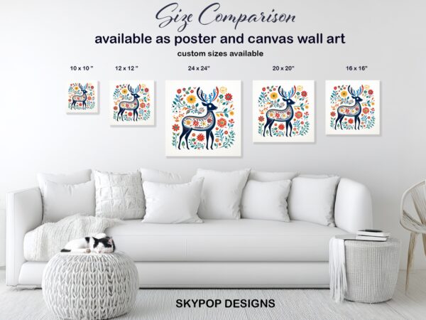 Deer Floral Art