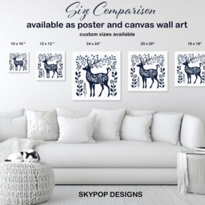 Floral Deer Art