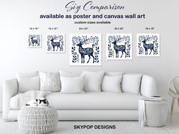Floral Deer Art