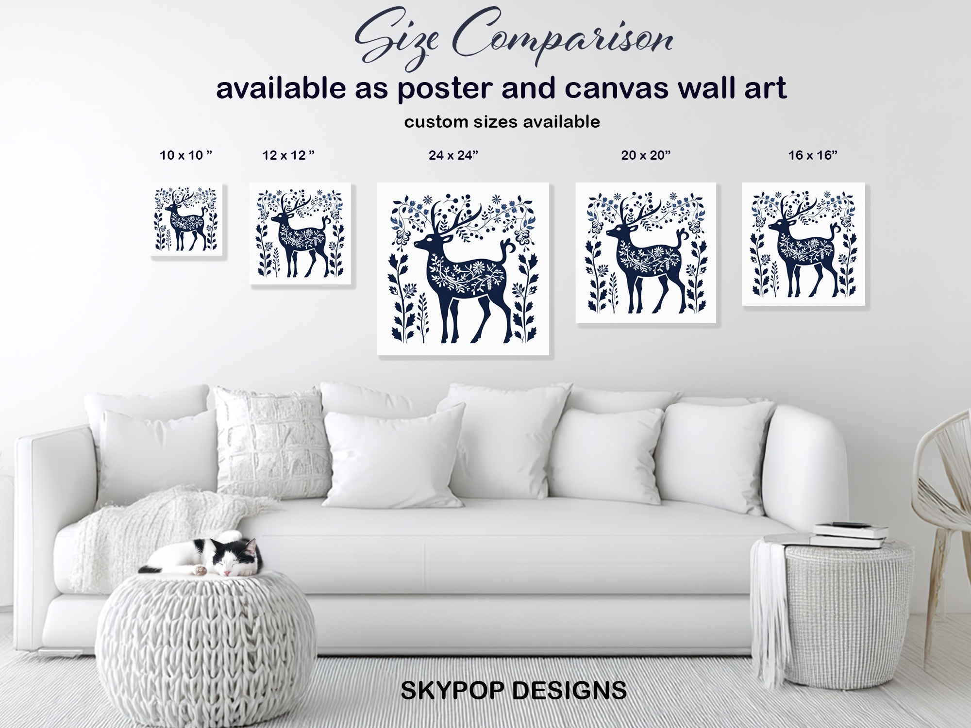 7.jpg Floral Deer Art