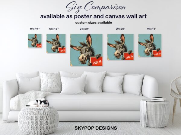 Donkey Says I See Ya Art