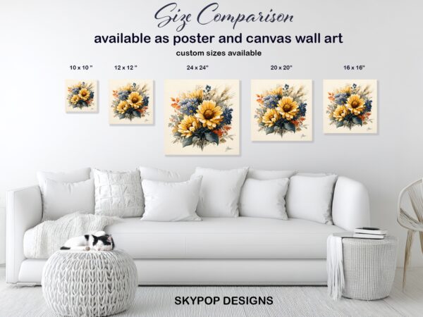 Sunflower Bouquet Art