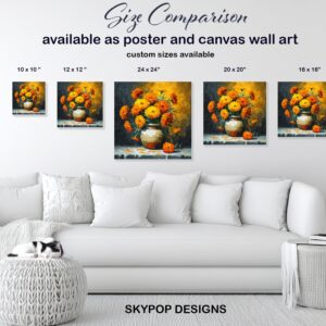 Vibrant Marigold Bouquet Art