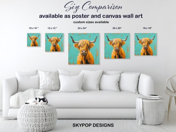Highland Cow Art