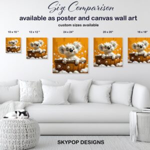Koala Bath Time Fun Art