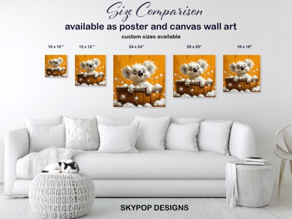 Koala Bath Time Fun Art