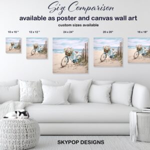 Beach Bicycle Blossom Art