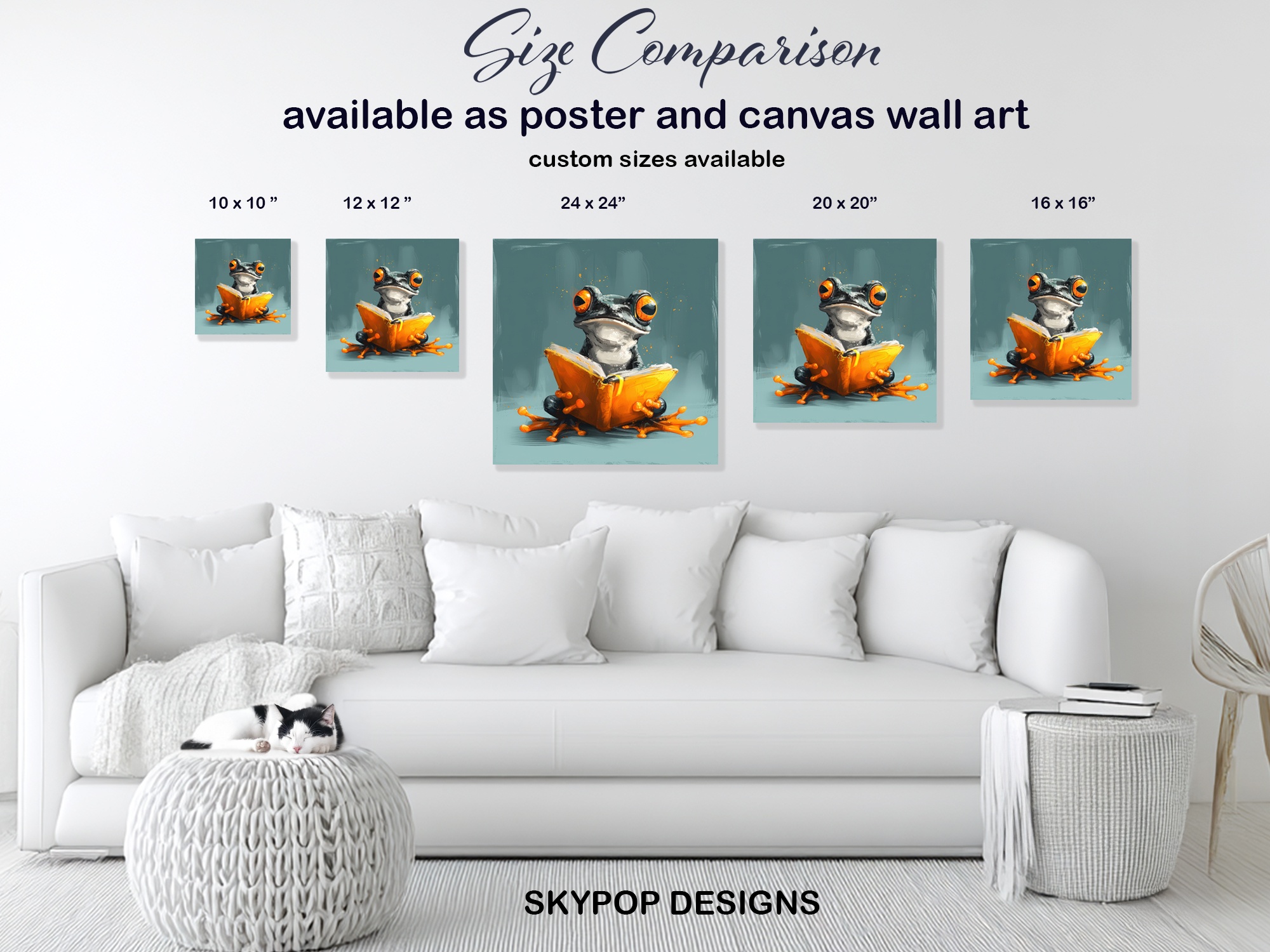 7.jpg Frog Reading Art