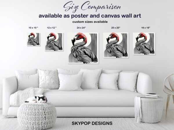Flamingo Stripes Art