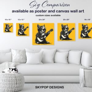 Rock Star Cat Music Art